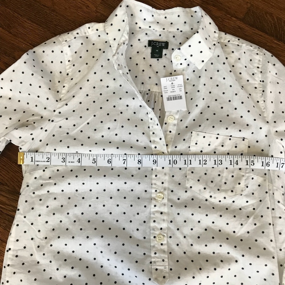 NWT J. Crew BRAND NEW Women’s  Polka Dot Blouse - Picture 5 of 7